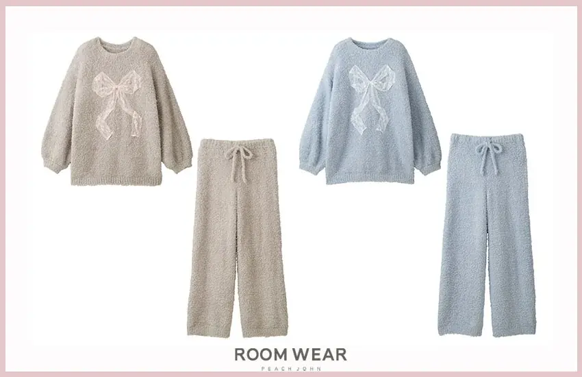【PEACH JOHN ROOM】リボンをモチーフにしたあったかルームウェアを揃えたHOLIDAY COLLECTIONを発売。 画像 4