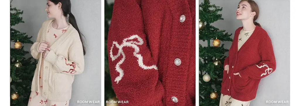【PEACH JOHN ROOM】リボンをモチーフにしたあったかルームウェアを揃えたHOLIDAY COLLECTIONを発売。 画像 9