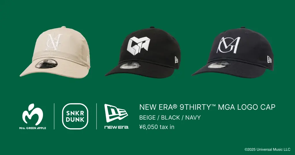 【Mrs. GREEN APPLE×スニダン】NEW ERA®とのコラボレーション、ベースボールキャップ・バケットハットを抽選限定で発売！ 画像 3