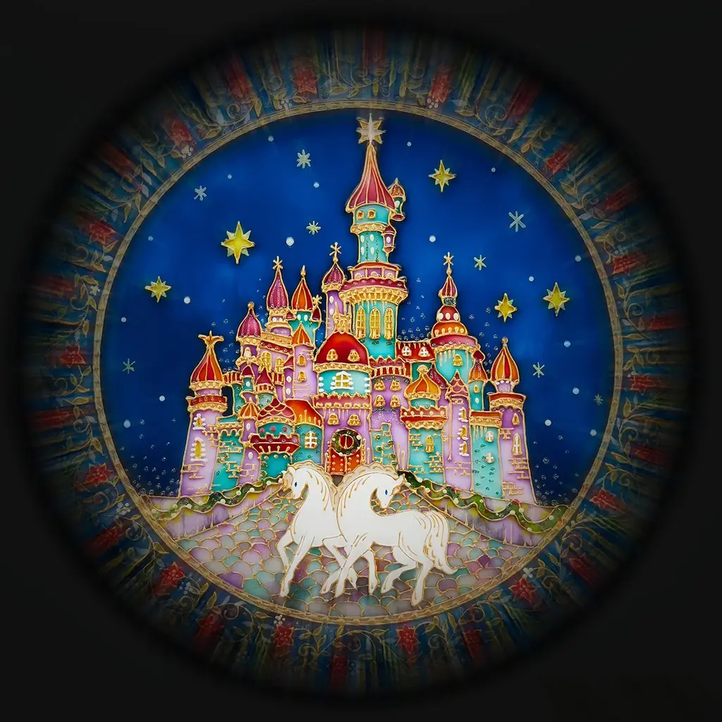 覗くとガラス絵が見える『不思議な鍵のチャーム』付き、ミニチュアのお菓子缶を飾った”アンティーク風の棚”と”エンブレム”をデザインした『クリスマスエンブレム缶』新発売。 画像 8