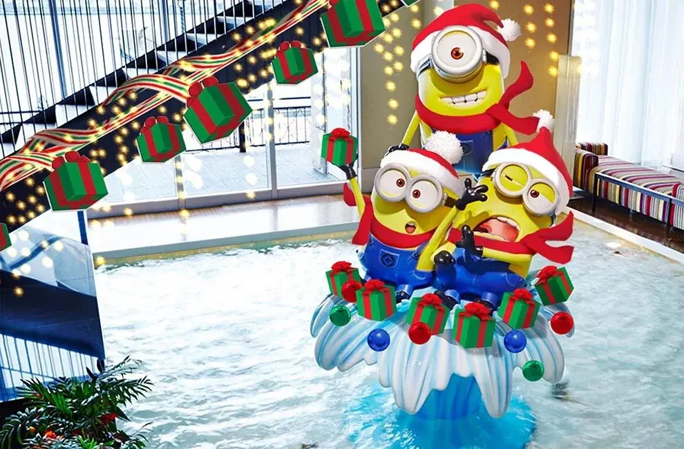 ユニバーサル・スタジオ・ジャパンのオフィシャルホテル「ホテル ユニバーサル ポート」「ホテル ユニバーサル ポート ヴィータ」にてパークの人気者、ミニオンたちがクリスマスの装い 画像 3