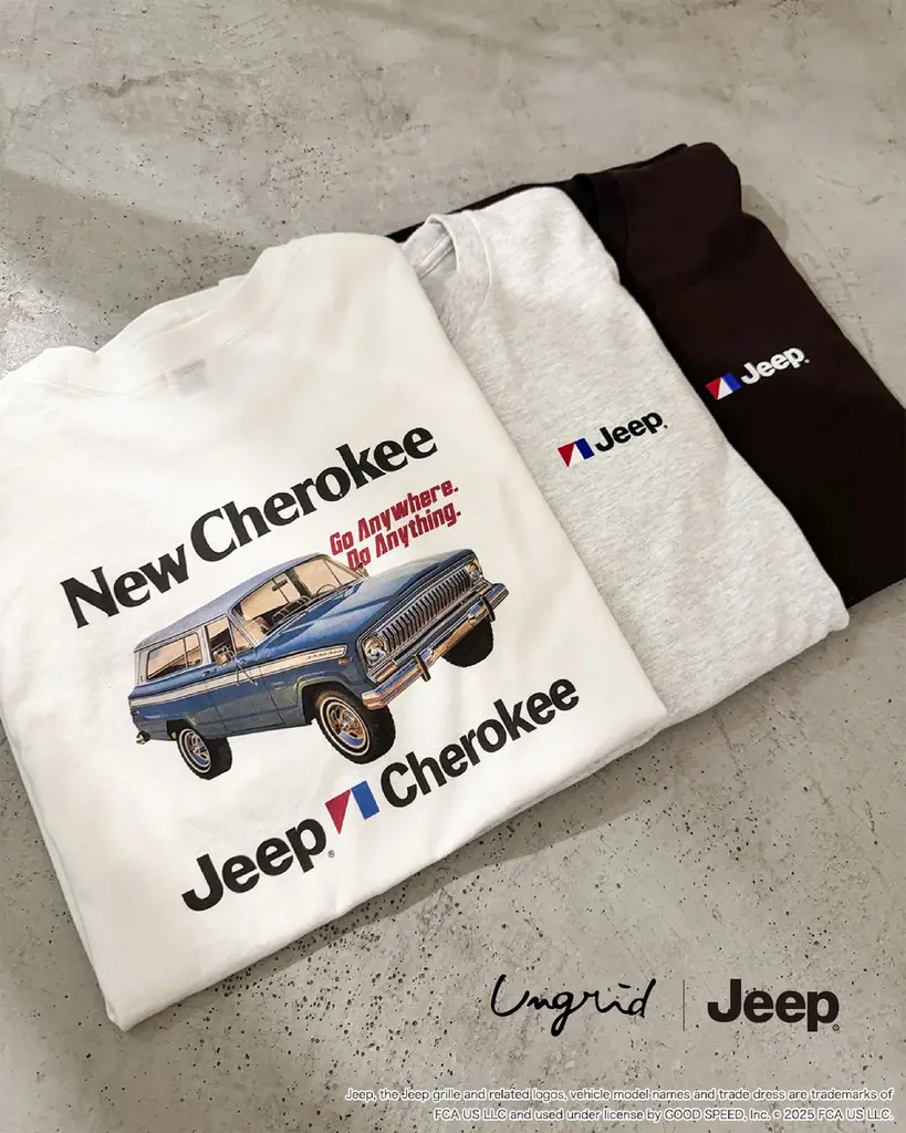 Ungrid×Jeep®別注ロンTが11/7発売　ヴィンテージロゴの新作