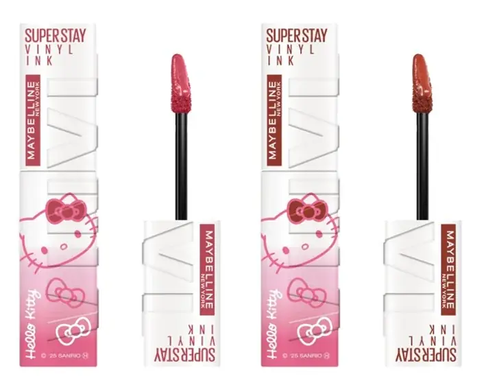 世界No.1メイクアップブランド* メイベリン ニューヨークとハローキティがコラボ！ メイベリン人気No.1各アイテムが、数量限定ハローキティデザインで登場！「ハローキティ 限定ステッカー」特典も！ 画像 6