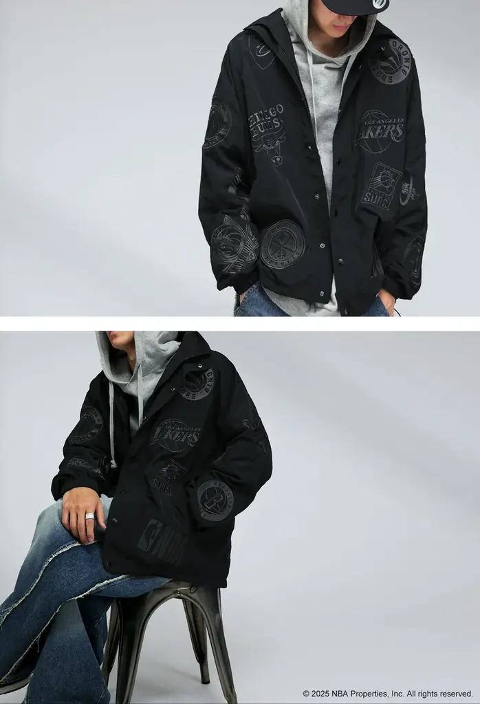 【11/8発売開始】ついに解禁。NBA公式コラボ！刺繍で魅せる、”本物”を纏う大人のモードジャケット「LOGO EMBROIDERED JACKET」リリース 画像 3