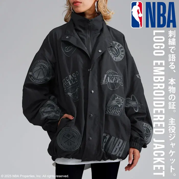 【11/8発売開始】ついに解禁。NBA公式コラボ！刺繍で魅せる、”本物”を纏う大人のモードジャケット「LOGO EMBROIDERED JACKET」リリース 画像 6