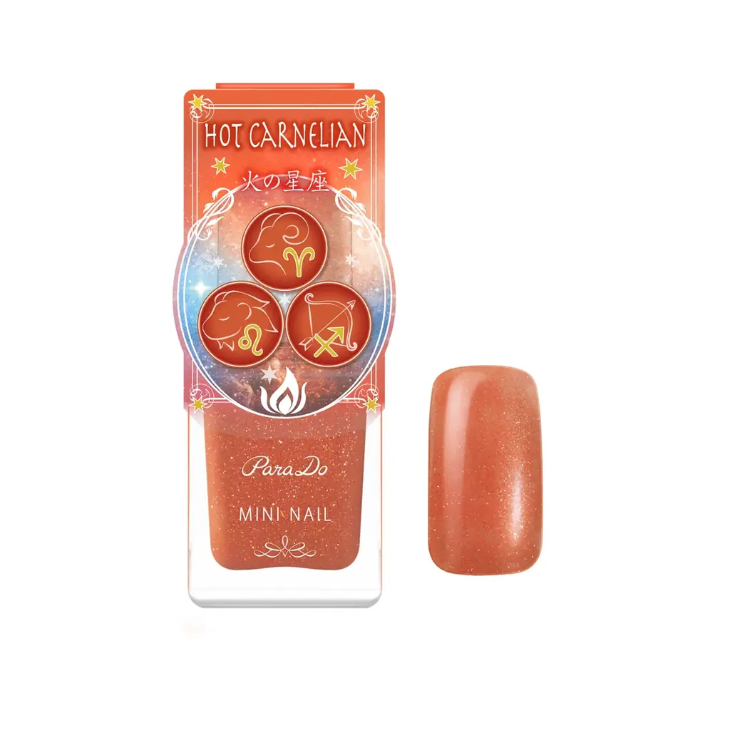 パラドゥの人気のミニネイルの冬のテーマは「12星座エレメント」。指先にまとう、美しき星の彩り。火、風、地、水をイメージした、モードな4色。 画像 2