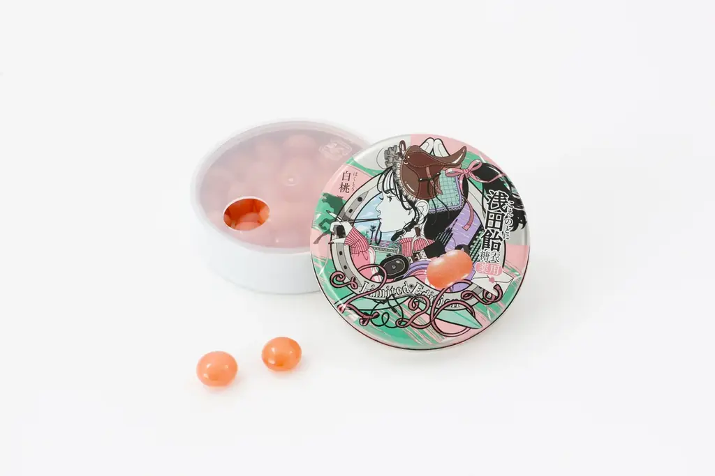 11月14日発売 中村佑介デザインの浅田飴糖衣白桃缶