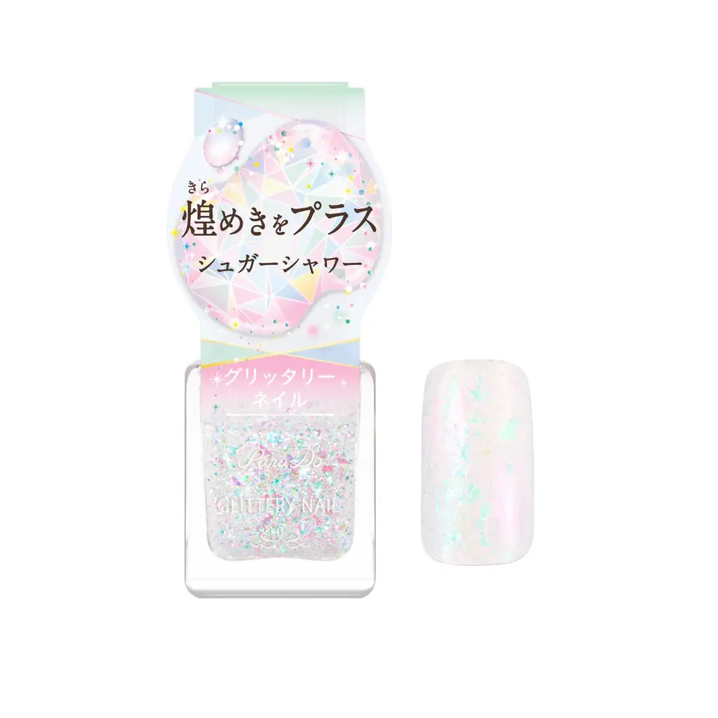 パラドゥの人気ネイルシリーズに、グリッタリーネイルが新登場！贅沢ラメが上品にきらめき、シーンを選ばず使える＜ホログラム入り＞の2色。 画像 2