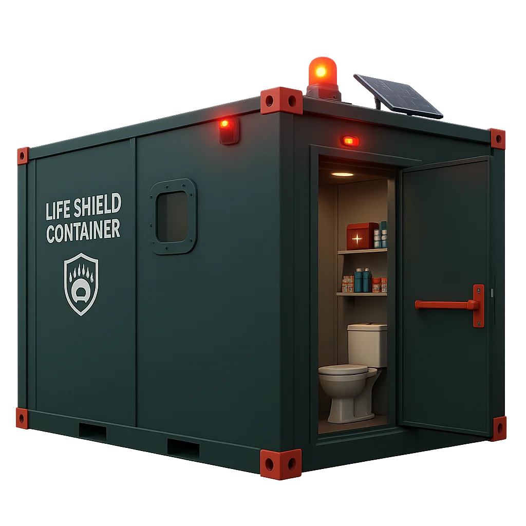 【熊害・災害から命を護る】多機能型避難シェルター『クマコン』登場。キャンプ場・登山道・住宅にも置ける“72時間滞在可能”なコンテナ空間 画像 2