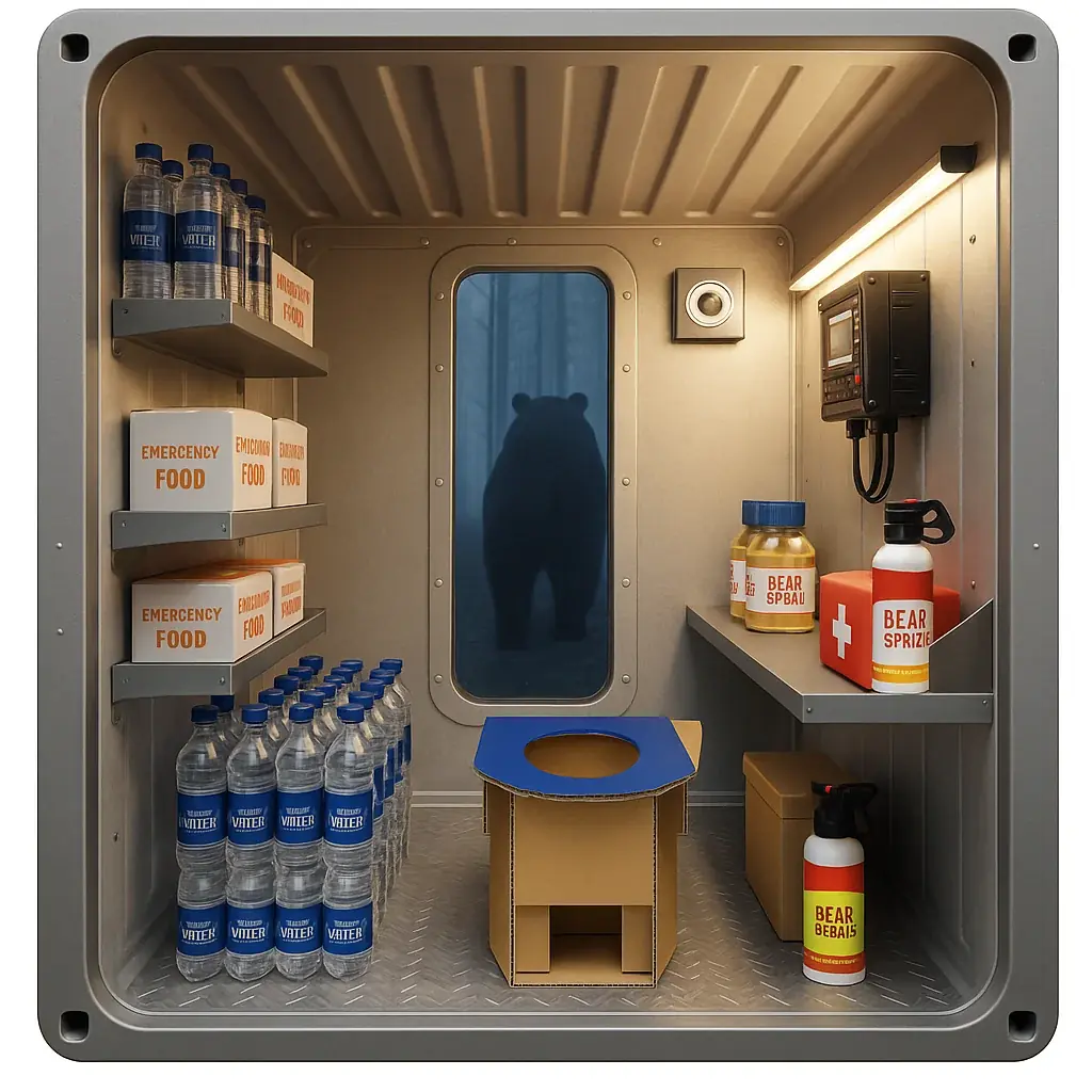 【熊害・災害から命を護る】多機能型避難シェルター『クマコン』登場。キャンプ場・登山道・住宅にも置ける“72時間滞在可能”なコンテナ空間 画像 5