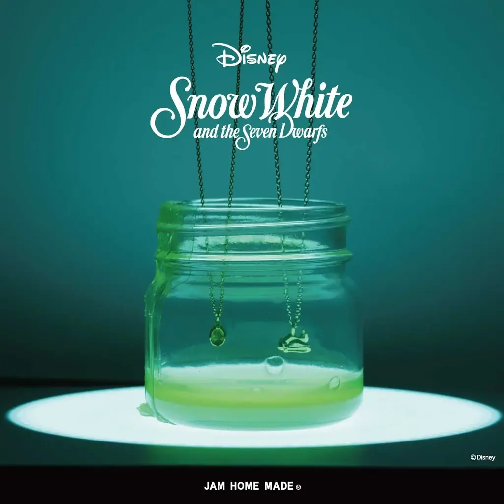 2025秋冬、JAM HOME MADEのDISNEY新作コレクション第1弾。ジャム瓶パッケージのクラシックプリンセス。『白雪姫』『シンデレラ』『眠れる森の美女』のアクセサリー 画像 1