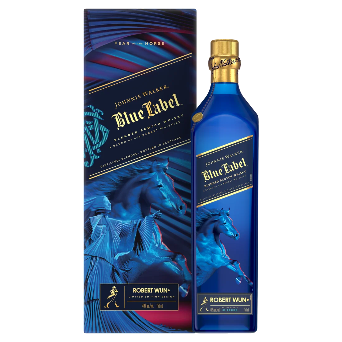ジョニーウォーカー ブルーラベルから数量限定干支デザインボトルが今年も登場　「ジョニーウォーカー ブルーラベル イヤー オブ ザ ホース」2025年11月11日より発売 画像 2