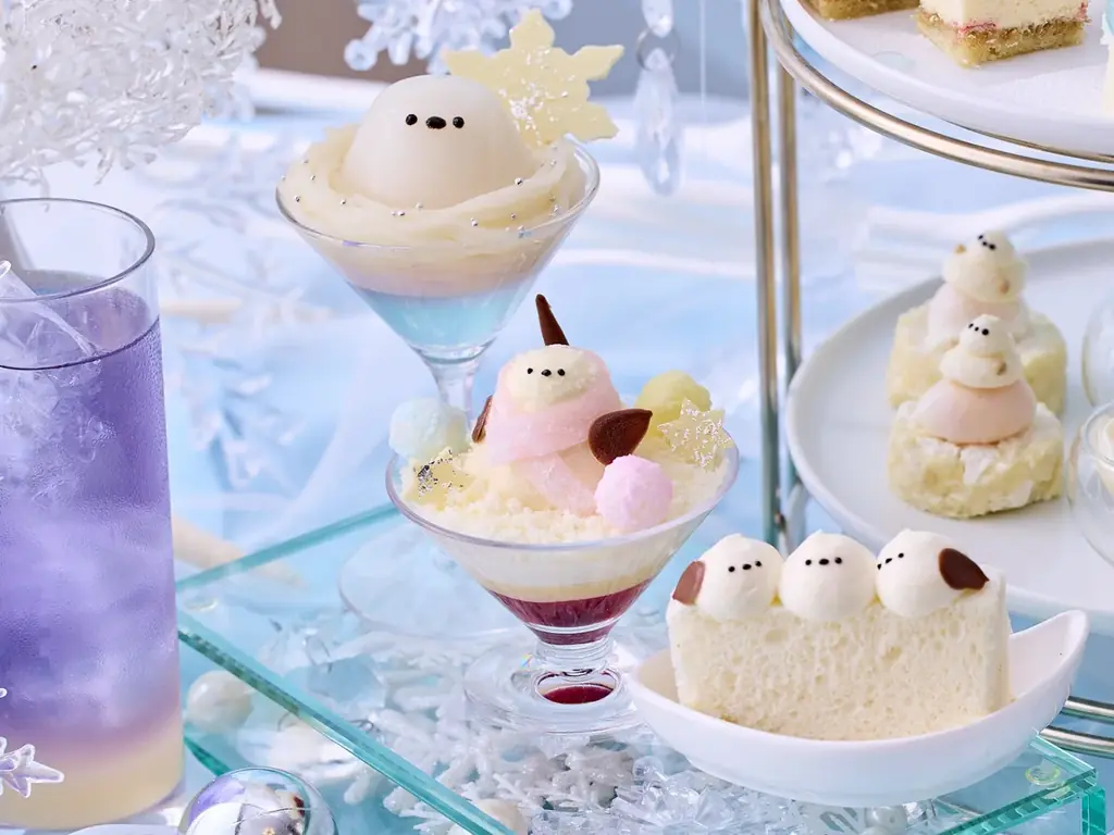 「ぼく、シマエナガ。」コラボレーション【シマエナガランチ 冬～Like Afternoon Tea～】ホリデーシーズンを華やかに彩るラグジュアリーなゆめかわランチ♪ 画像 6
