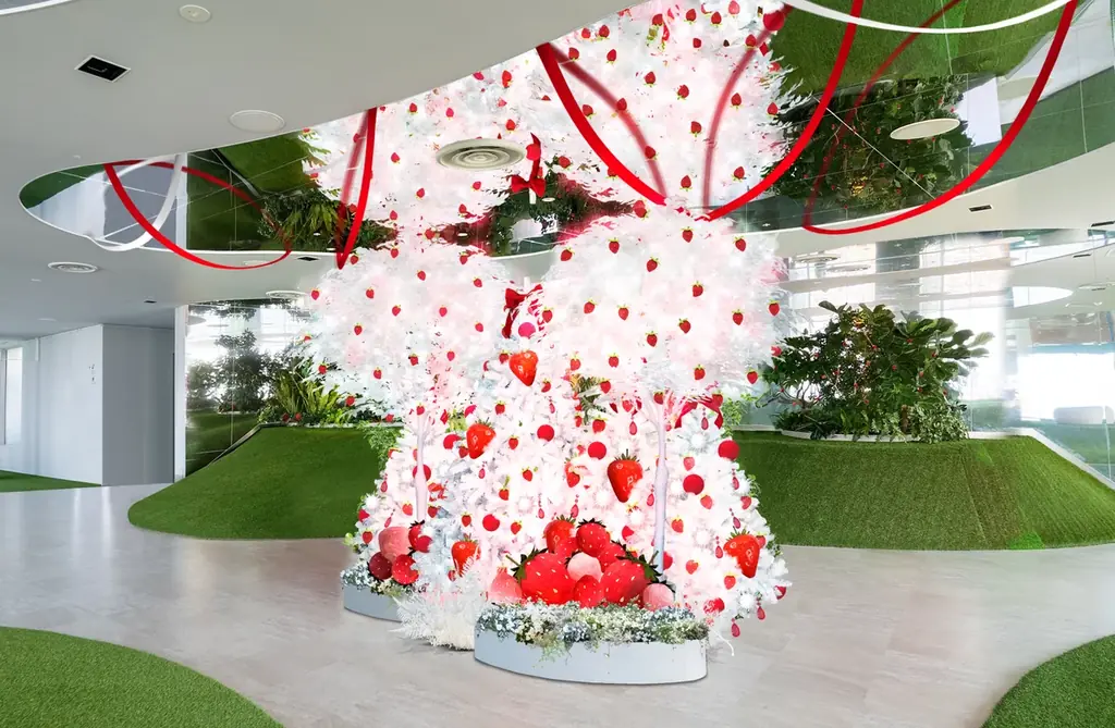 海抜251mの“いちごが実る冬の空の公園”で、いちごピクニック♪期間限定いちごスイーツやワークショップが楽しめる！＜てんぼうパーク いちごびより＞世界初！？展望台でのプチいちご狩り体験も 画像 1