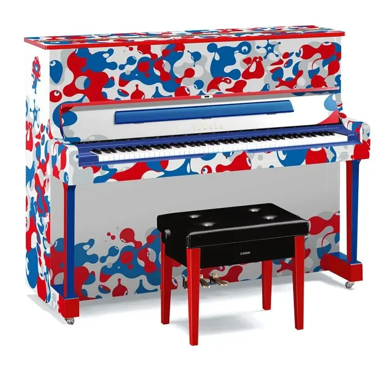 ミャクミャクなどをデザインしたストリートピアノが、ヤマハの楽器店に登場 画像 1