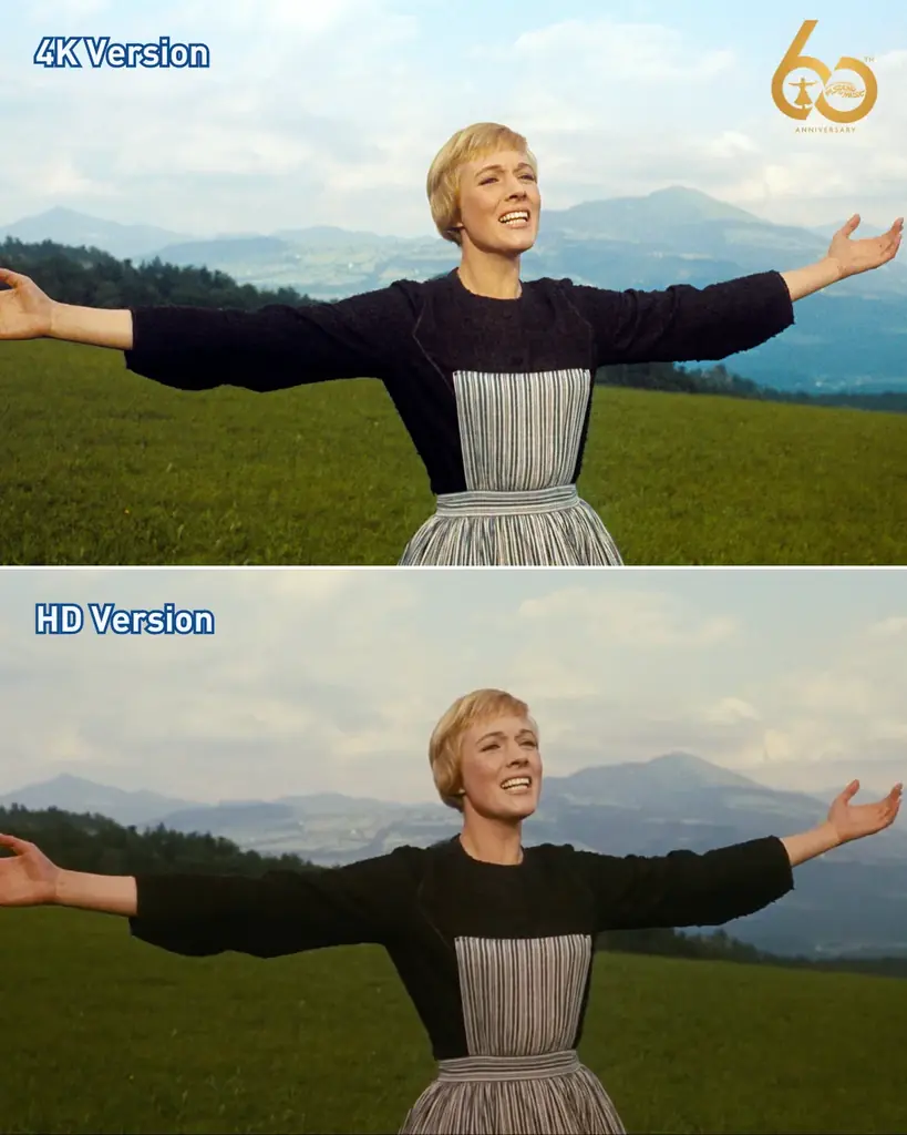 11/21(金)~㊗️60周年記念特別上映『サウンド・オブ・ミュージック』TOHOシネマズ 日比谷ほかにて。４Kとオリジナル素材の比較画像が公開になりました！ 画像 1