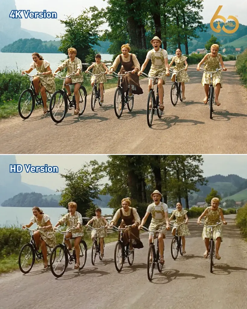 11/21(金)~㊗️60周年記念特別上映『サウンド・オブ・ミュージック』TOHOシネマズ 日比谷ほかにて。４Kとオリジナル素材の比較画像が公開になりました！ 画像 3