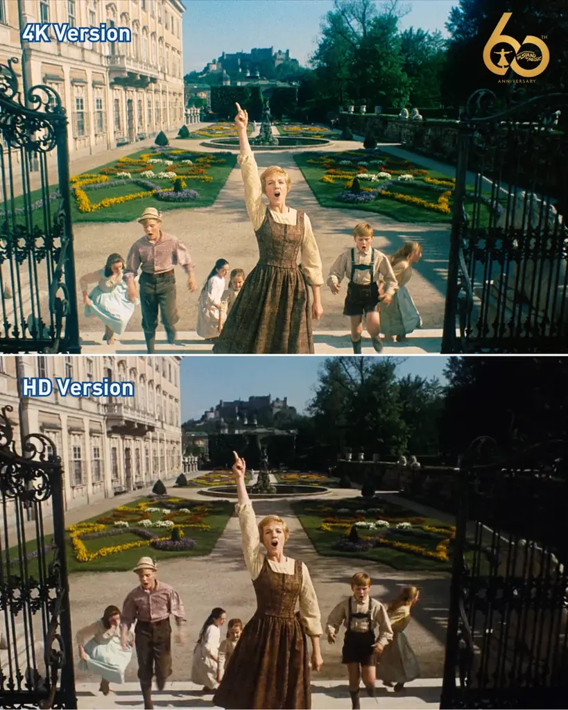11/21(金)~㊗️60周年記念特別上映『サウンド・オブ・ミュージック』TOHOシネマズ 日比谷ほかにて。４Kとオリジナル素材の比較画像が公開になりました！ 画像 5