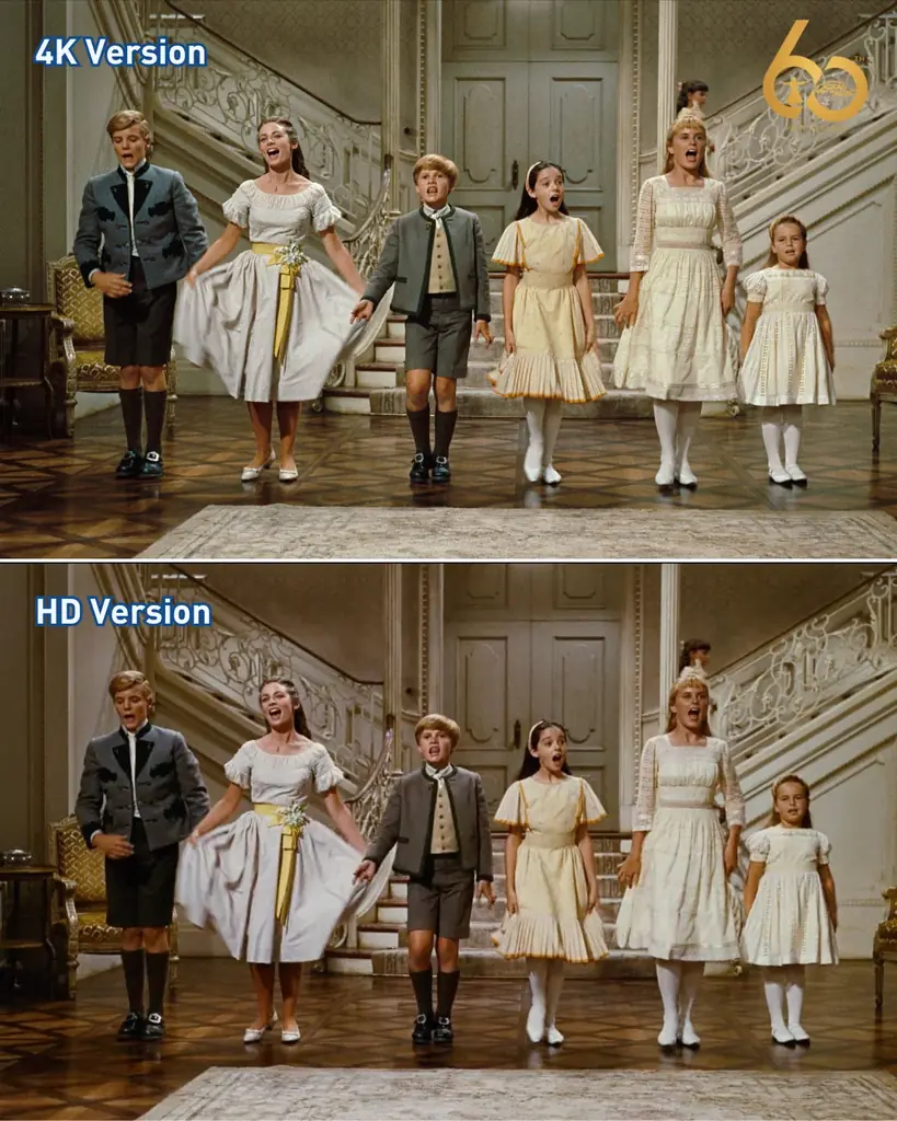 11/21(金)~㊗️60周年記念特別上映『サウンド・オブ・ミュージック』TOHOシネマズ 日比谷ほかにて。４Kとオリジナル素材の比較画像が公開になりました！ 画像 8