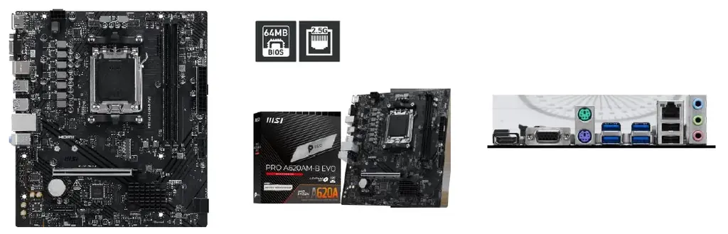 MSI、最新のAMD Ryzen™ 9000シリーズプロセッサー対応のA620Aチップセット搭載マザーボード「PRO A620AM-B EVO」を発売 画像 1