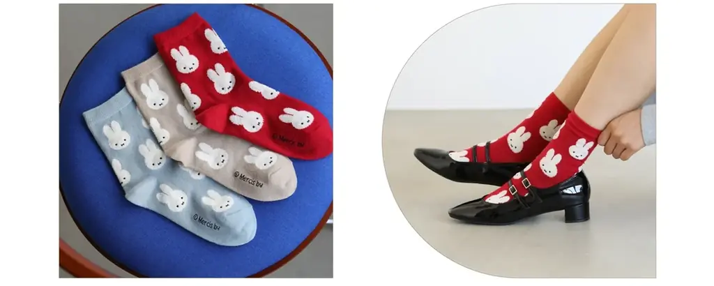 毎年好評の「ミッフィー」×「靴下屋」コラボ企画第４弾、2025年11月21日（金）に「靴下屋」対象店舗で、翌22日（土）にはオンラインストアでそれぞれ発売 画像 4