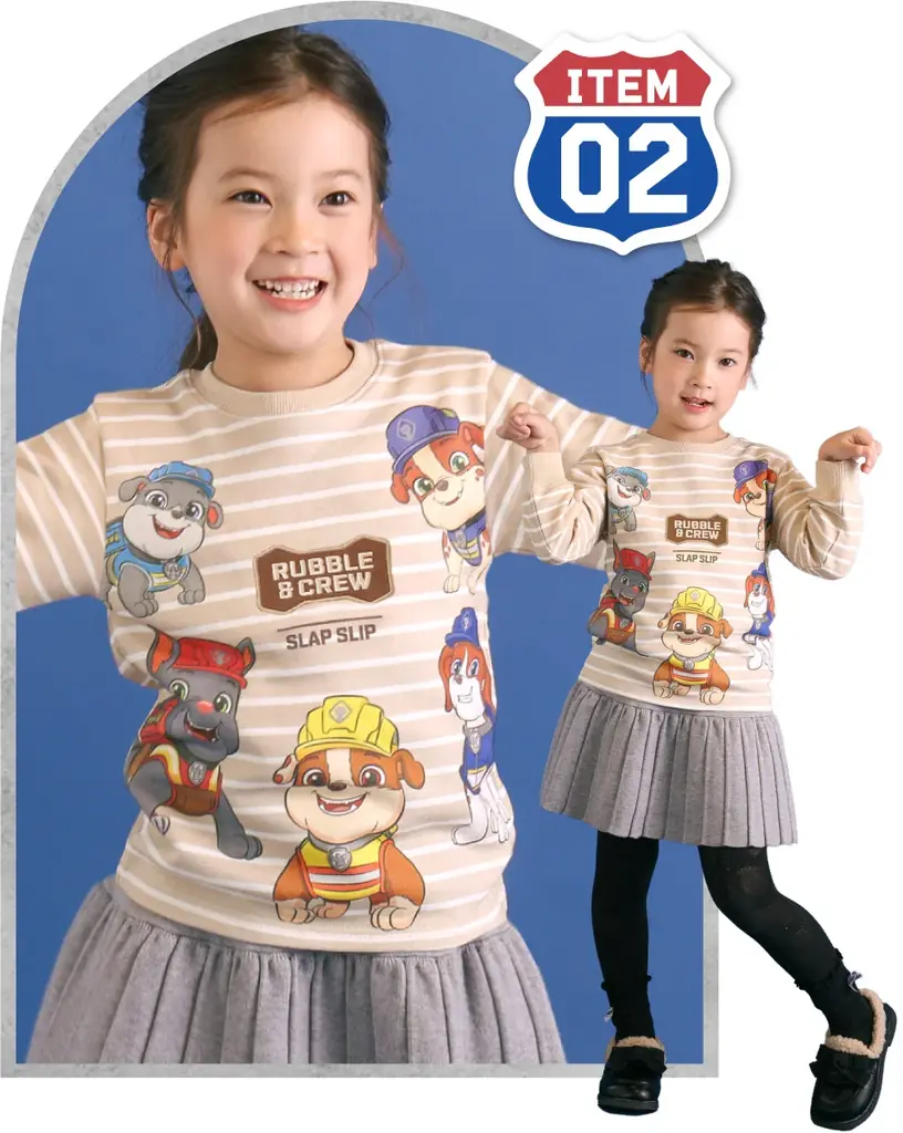 子供服ブランド「SLAP SLIP（株式会社べべ）」から、大人気アニメ『パウ・パトロール™』のスピンオフ・シリーズである『ラブル＆クルー』とのコラボレーション第6弾が11月21日から順次発売！ 画像 5