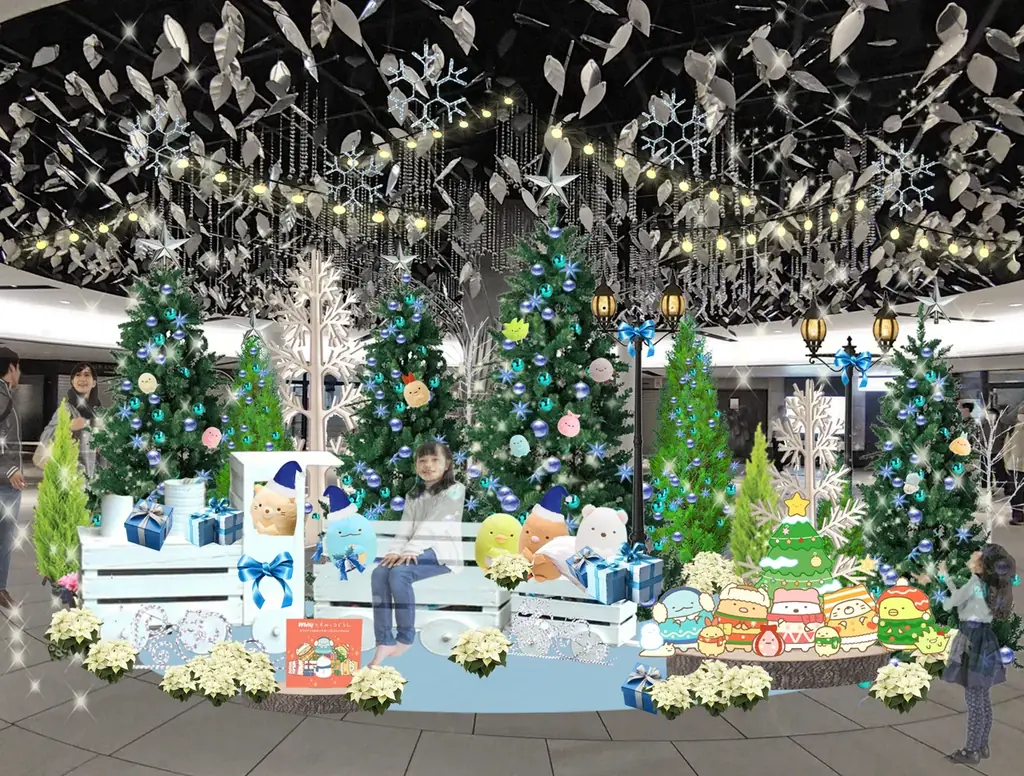 大阪・梅田の地下街「ホワイティうめだ」×「すみっコぐらし」コラボ第２弾！　すみっコたちと❝おちつく❝時間を過ごす期間限定の特別なディスプレイ　クリスマスバージョンでふたたび登場！ 画像 3