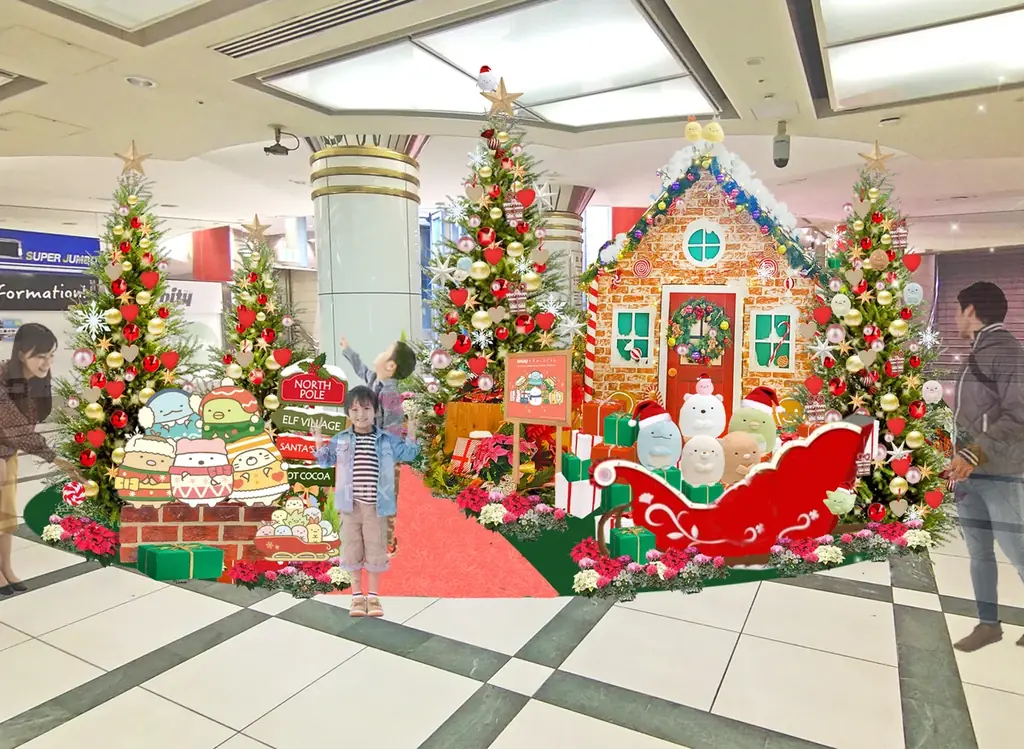 大阪・梅田の地下街「ホワイティうめだ」×「すみっコぐらし」コラボ第２弾！　すみっコたちと❝おちつく❝時間を過ごす期間限定の特別なディスプレイ　クリスマスバージョンでふたたび登場！ 画像 4