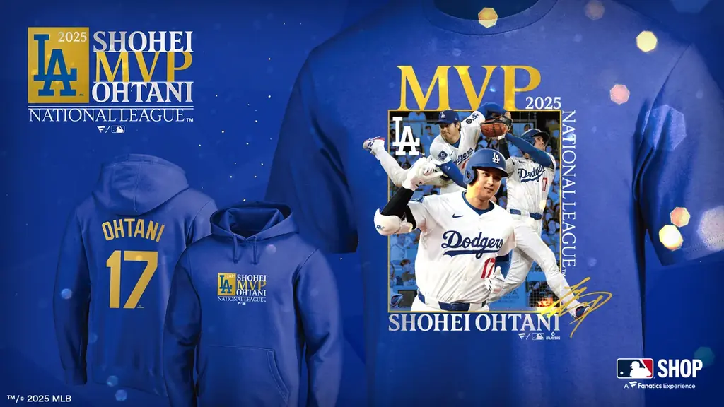 大谷翔平MVP記念グッズがMLB SHOPで発売、20点以上のラインナップ