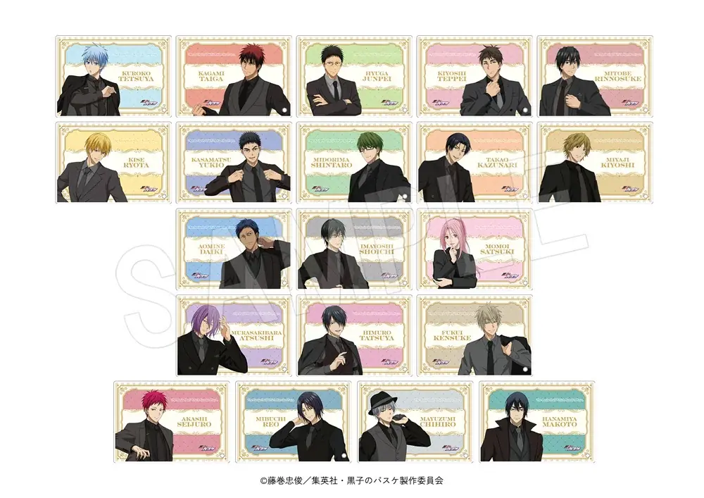 アニメ『黒子のバスケ』より、大好評の“黒スーツ”衣装の描き下ろしイラストを使用したグッズが「ジャンプフェスタ2026」で登場！中外鉱業ブースにて先行販売決定！ 画像 13