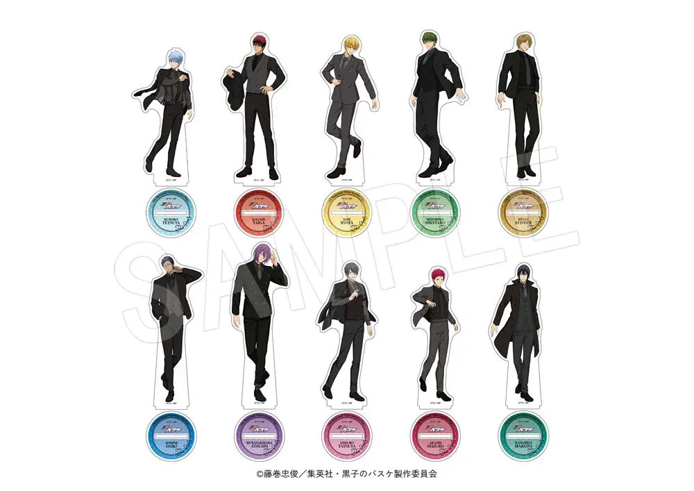 アニメ『黒子のバスケ』より、大好評の“黒スーツ”衣装の描き下ろしイラストを使用したグッズが「ジャンプフェスタ2026」で登場！中外鉱業ブースにて先行販売決定！ 画像 3