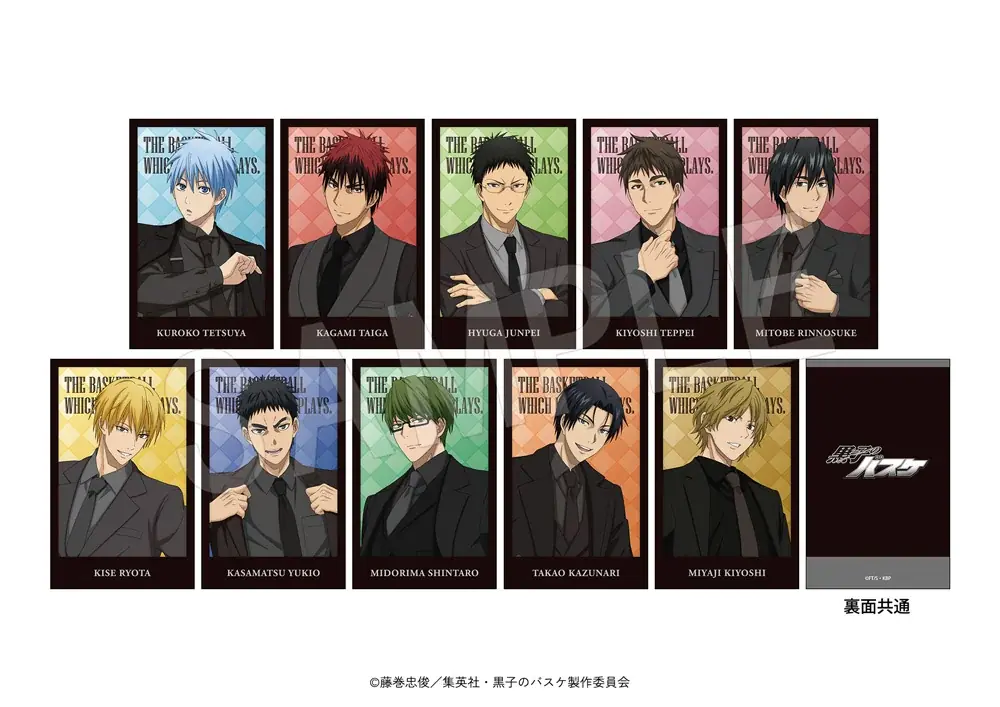 アニメ『黒子のバスケ』より、大好評の“黒スーツ”衣装の描き下ろしイラストを使用したグッズが「ジャンプフェスタ2026」で登場！中外鉱業ブースにて先行販売決定！ 画像 4