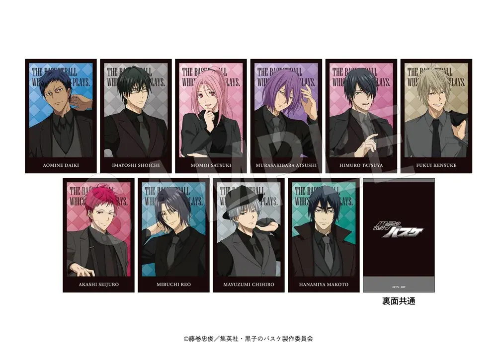 アニメ『黒子のバスケ』より、大好評の“黒スーツ”衣装の描き下ろしイラストを使用したグッズが「ジャンプフェスタ2026」で登場！中外鉱業ブースにて先行販売決定！ 画像 5