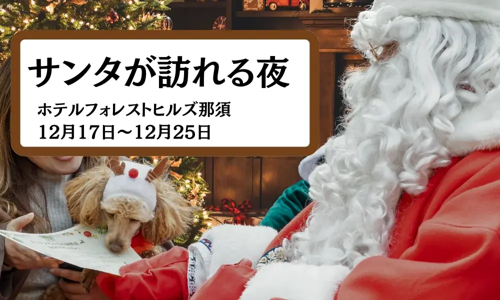 12月17日開始｜愛犬に本物サンタが訪れる那須宿泊体験