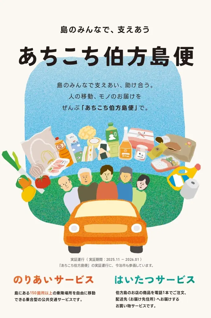島の“移動”と“買い物”を一つに――伯方島の公共ライドシェア「あちこち伯方島便」実証運行開始【愛媛県今治市】 画像 2