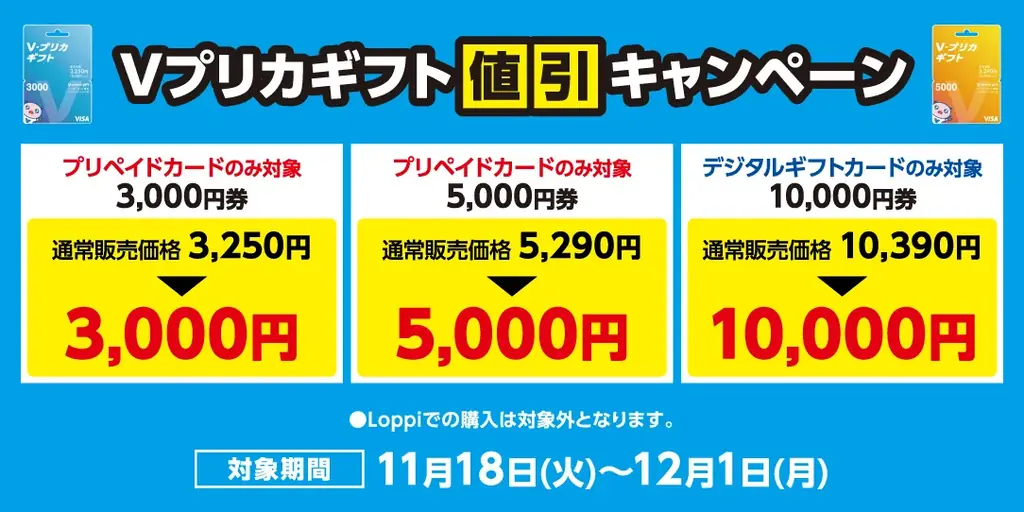 ローソンでVプリカギフト値引き　店頭限定の購入条件を解説