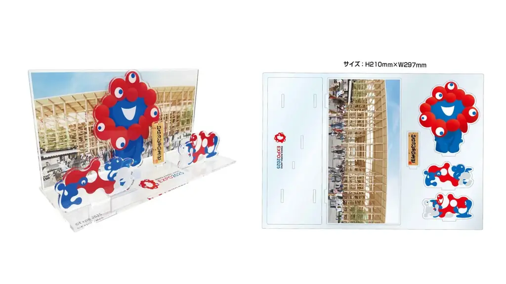 【2025大阪・関西万博公式ライセンス商品】「ミャクミャクモニュメント「いらっしゃい」アクリルスタンドジオラマ」新発売 画像 3
