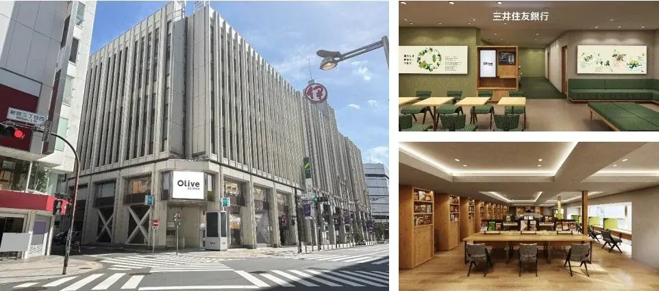 銀行・カフェ・オフィスが一体になった新店舗　新宿エリア初出店となる「Olive LOUNGE 新宿通」が12月8日オープン 画像 1