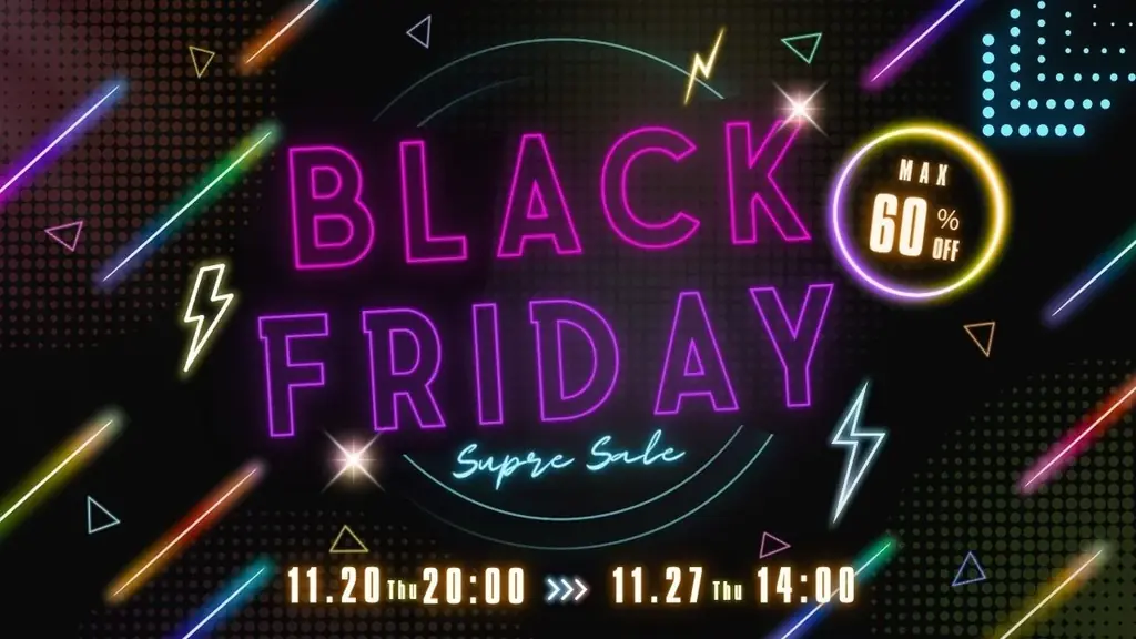 【MOTTERU】11/20(木) 20:00スタート「楽天市場のブラックフライデー」にて新商品・人気商品を最大約60%OFFで販売 画像 1