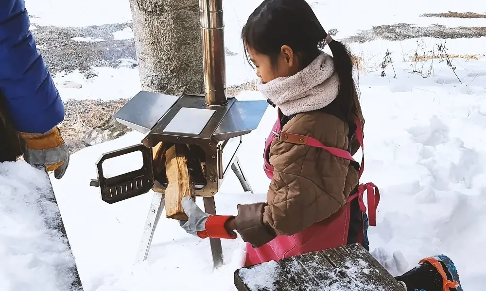 焚き薪ストーブs2403で冬キャンプが快適に変わる