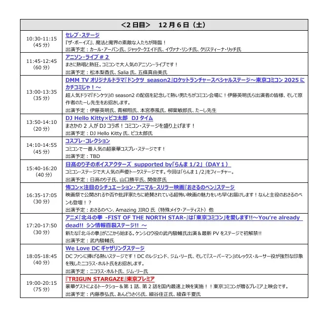 【東京コミコン2025】ジョニー・デップ氏、クリストファー・ロイド氏、浅野忠信氏、セバスチャン・スタン氏、ノーマン・リーダス氏ら豪華セレブが登壇！ステージスケジュール情報が発表 画像 4