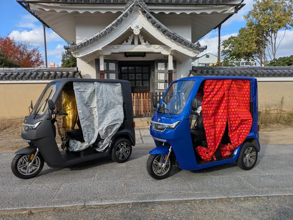 【ビークルファン】京都西陣TABIで西陣織のラッピングをしたETT-NEO×人力車とコラボして京都の町を走る！！ 画像 3