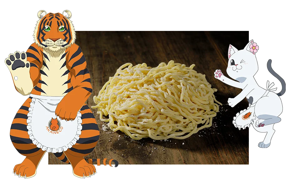 TVアニメ『ラーメン赤猫』×喜多方ラーメンの河京　「TVアニメ『ラーメン赤猫』虎打ち麺風 赤猫スペシャル (生ラーメン)」が登場！12月1日より販売開始！ 画像 4