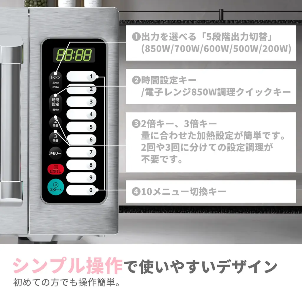 Comfee(コンフィー)新製品 業務用電子レンジ CF-EF251-SS、工事不要で即日稼働！ 画像 3