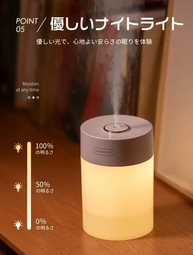 洗浄モード搭載 置き型加湿器 600ml 600ml大容量で18時間稼働、コードレス卓上加湿器登場｜ベストカレンダー