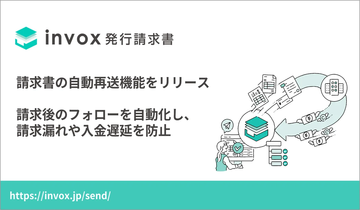 invox発行請求書、一定期間ダウンロードされない請求書の自動再送機能をリリース 画像 1