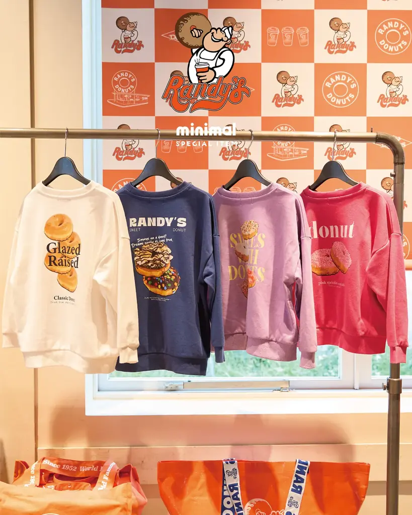 ナルミヤ・インターナショナルの「minimal/ミニマル」が子ども服ブランドで初めて、LA名物〈ランディーズドーナツ〉とのコラボアイテムを店舗・webにて発売！プレゼントキャンペーンも実施中！ 画像 2