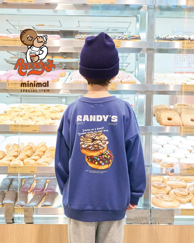 ナルミヤ・インターナショナルの「minimal/ミニマル」が子ども服ブランドで初めて、LA名物〈ランディーズドーナツ〉とのコラボアイテムを店舗・webにて発売！プレゼントキャンペーンも実施中！ 画像 4