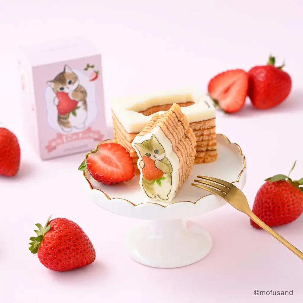 あの「mofusand」がスイーツに！　もふもふにゃんこの“かたにゃきバウム”新発売 画像 2