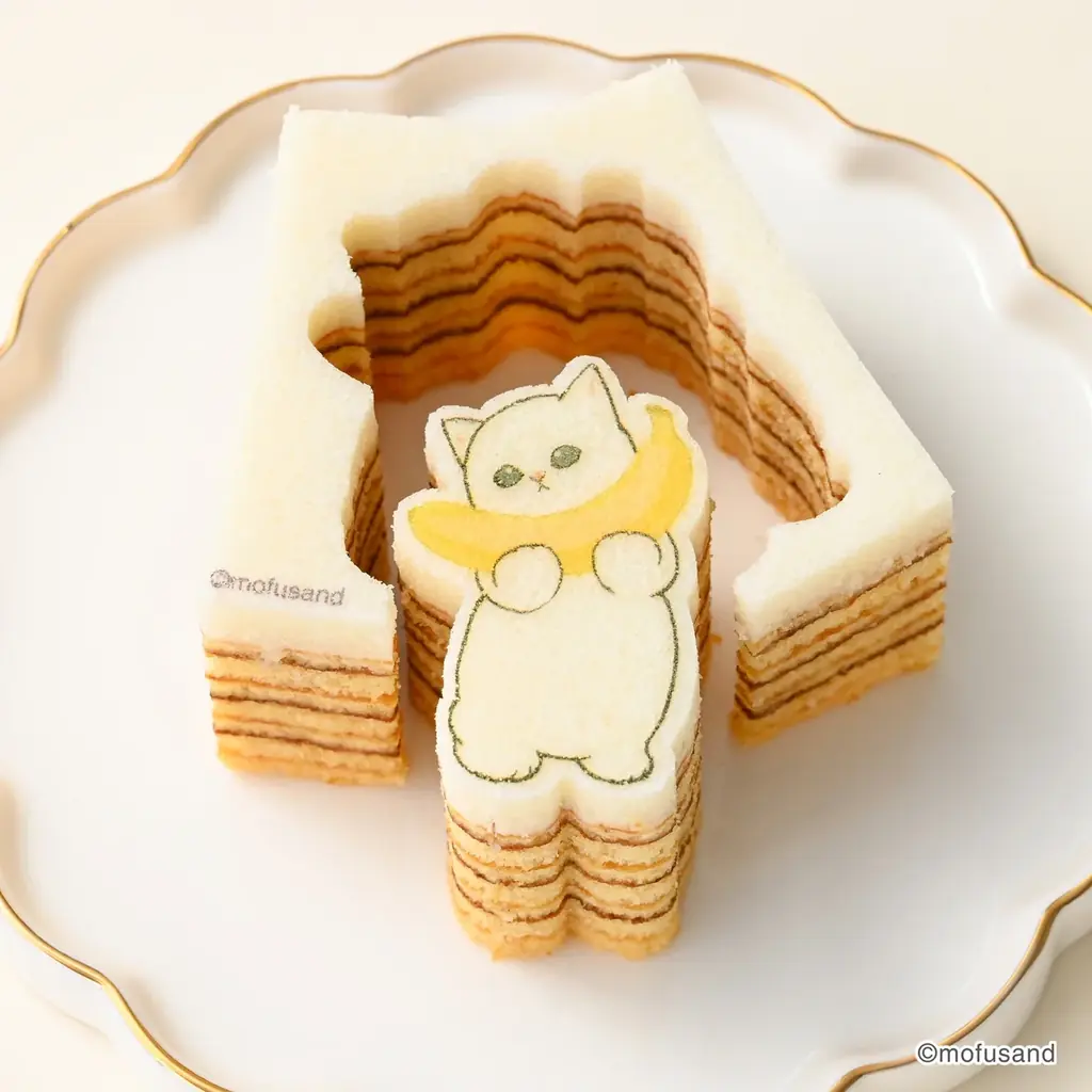 あの「mofusand」がスイーツに！　もふもふにゃんこの“かたにゃきバウム”新発売 画像 9